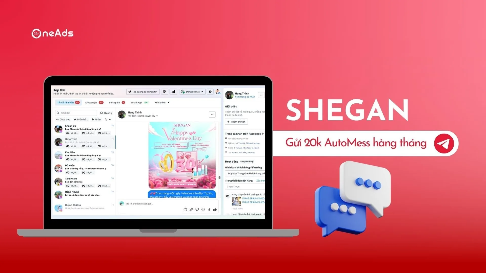 Dịch Vụ Auto Messenger Facebook Fanpage
