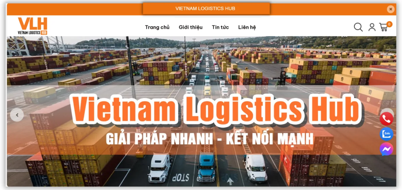 thiet ke website van tai logictis  voi haravan